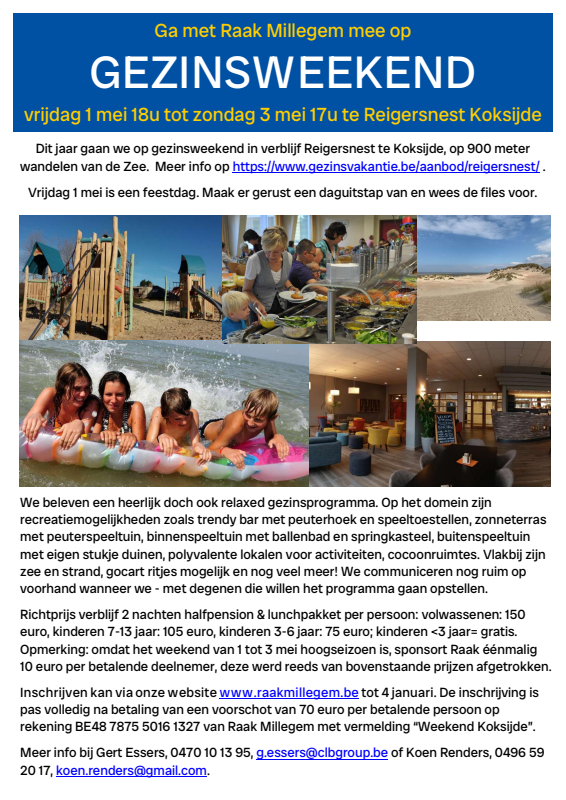 Affiche van Gezinsweekend Reigersnest Koksijde