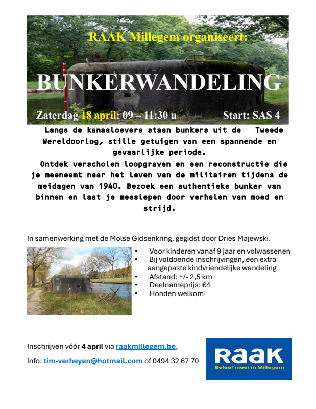 Affiche van Bunkerwandeling