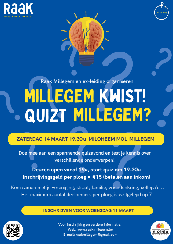 Affiche van Millegem Kwist! Quizt Millegem?
