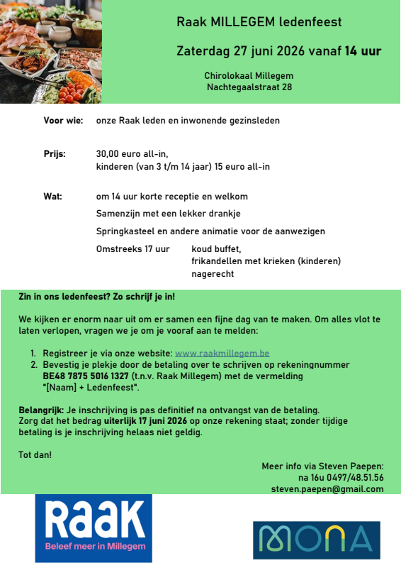 Affiche van Ledenfeest