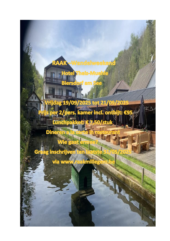 Affiche van Wandelweekend