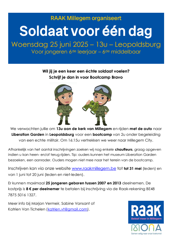Affiche van Soldaat voor één dag