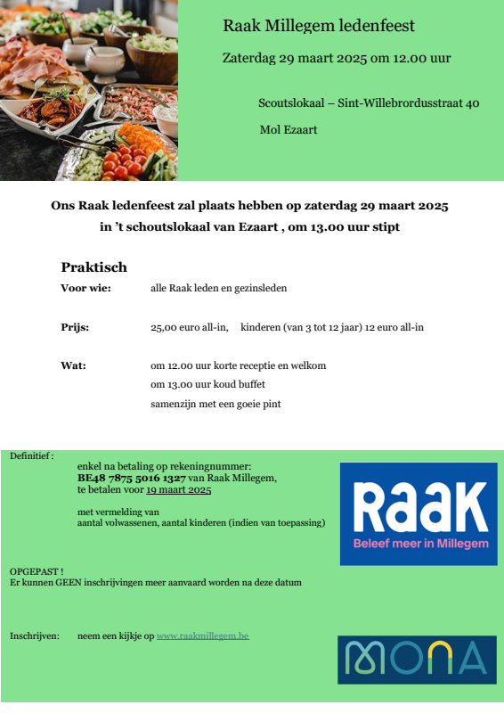 Affiche van Ledenfeest