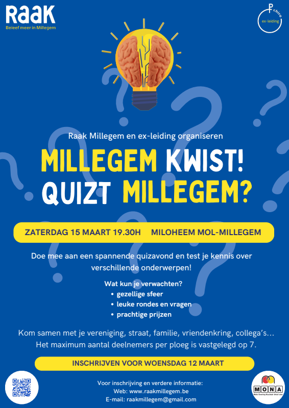 Affiche van Millegem Kwist! Quizt Millegem?
